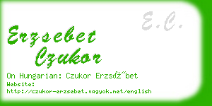 erzsebet czukor business card